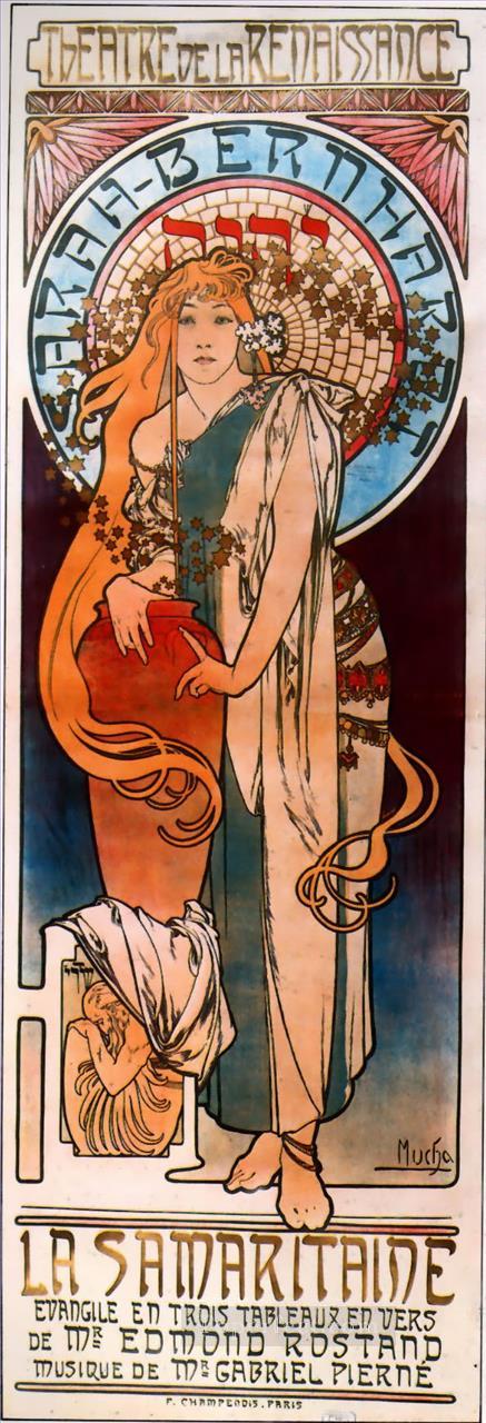 ラ サマラテーヌ 1897 チェコ アール ヌーボー独特のアルフォンス ミュシャ油絵